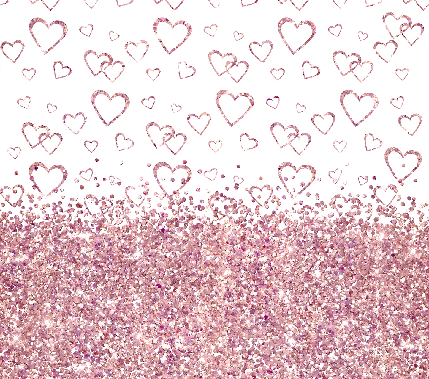 Pink Glitter Hearts Valentine