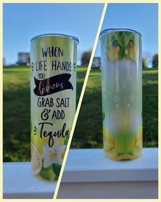 Lemons and tequlia 20oz tumbler