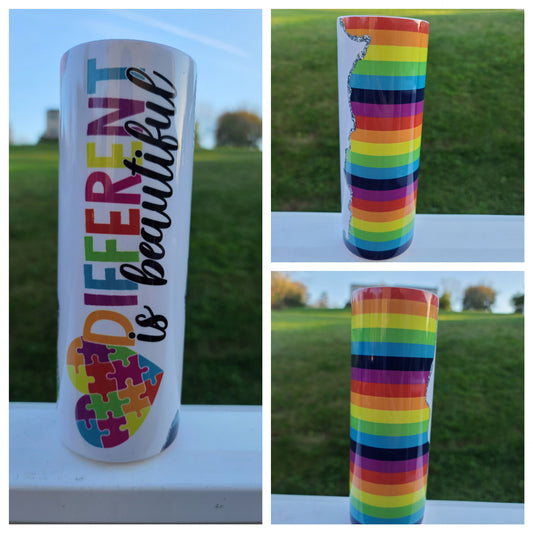 Different is beautiful 20oz tumbler